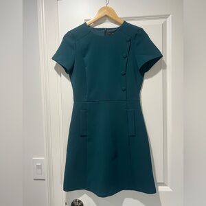 Zara basic green dress sz small EUC